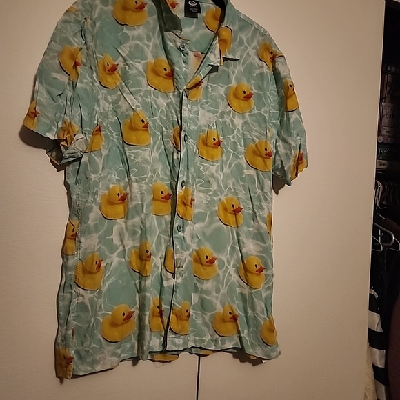Neff Duck Print Casual Shirt - Aqua - Picture 1 of 4